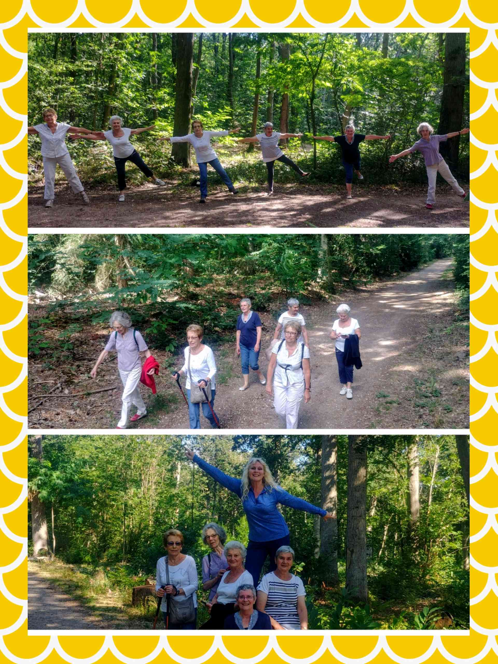 Gym senior Véronique dans les sous bois corona